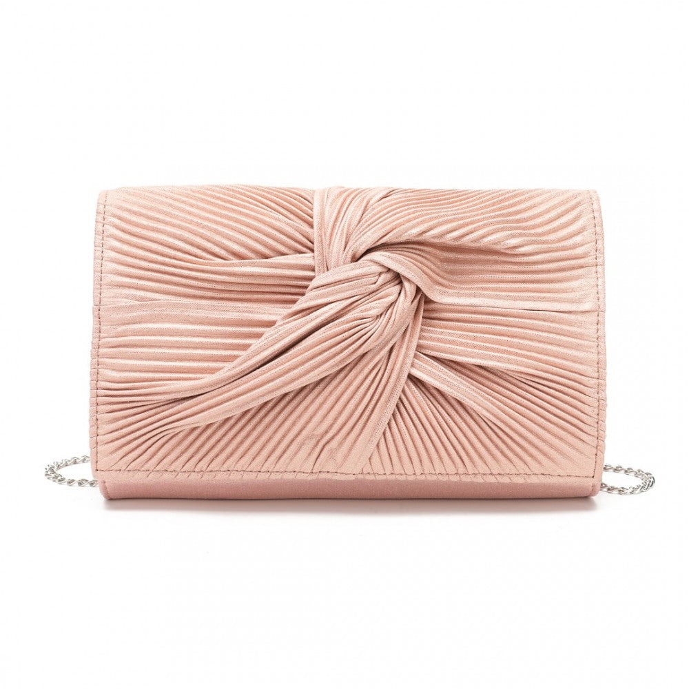 PLEATED BOW EVENING CLUTCH