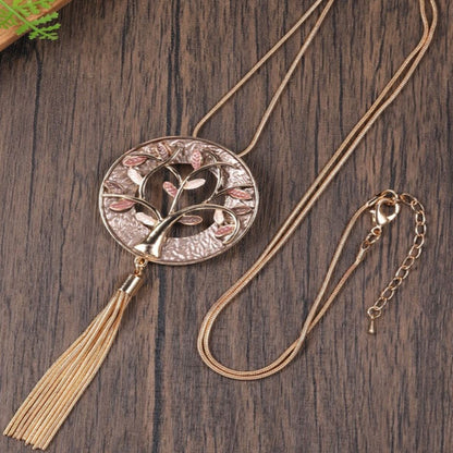 Flower & Tassel Necklace
