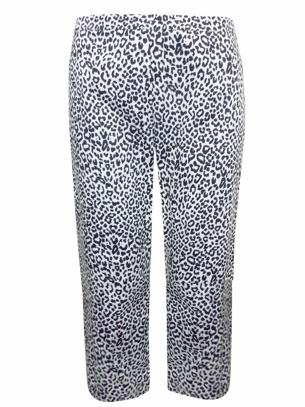 Animal Print Cropped Trousers-Clearance-Daring Diva Australia-Daring Diva Australia